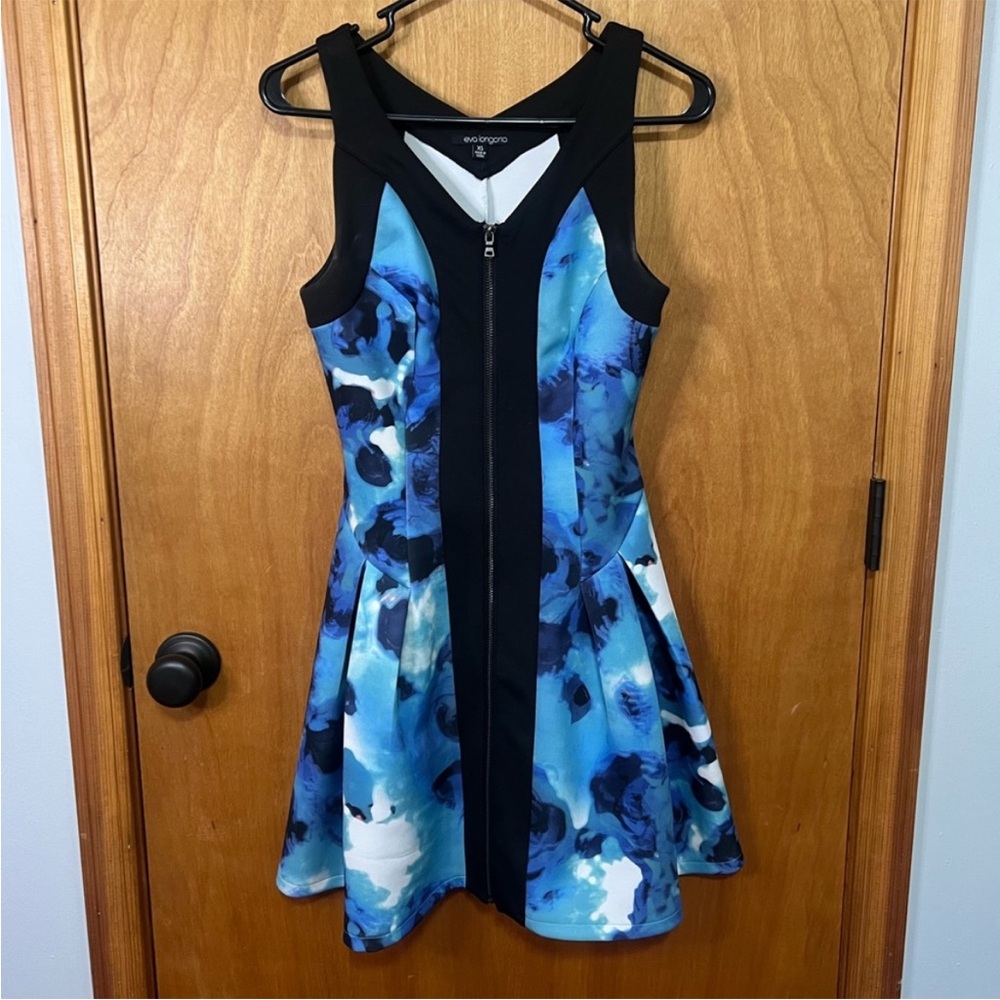 Eva Longoria Skater Front Zip Cocktail Dress Size XS - Picture 1 of 4